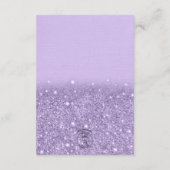 Carte D'accompagnement Lavender Parties scintillant Modern Mariage Détail (Dos)