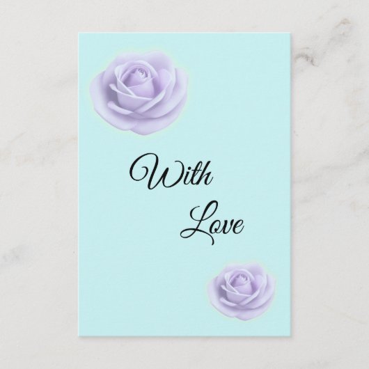 Carte D'accompagnement Lavender Rose W/Blue Wedding Enclosure Card (Devant)