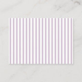 Carte D'accompagnement Lavender Stripe Book Gift Request Card (Dos)