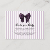 Carte D'accompagnement Lavender Stripe Book Gift Request Card (Devant)