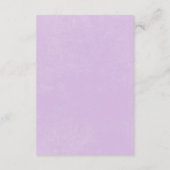 Carte D'accompagnement Lavender Tulip Solo Purple Réception Moderne (Dos)