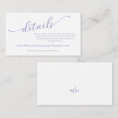 Carte D'accompagnement Lavender violet moderne simple site mariage (Devant / Derrière)