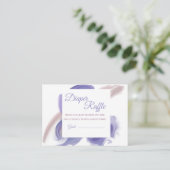 Carte D'accompagnement Lavender Watercolor Diaper Raffle Insert (Debout devant)