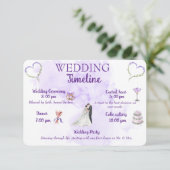 Carte D'accompagnement Lavender Wedding Timeline Enclosure Card (Debout devant)
