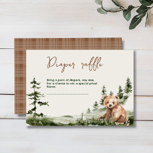 Carte D'accompagnement L'aventure attend le baby shower de l'ours foresti