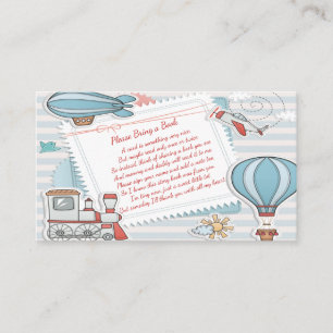 Carte D'accompagnement Le baby shower orienté de voyage mignon apportent