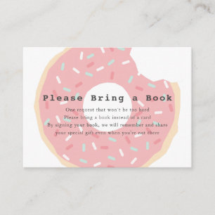Carte D'accompagnement Le baby shower rose de beignet apportent svp un
