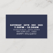 Carte D'accompagnement Le baiser du Père Noël à Broadway, billet de fête  (Dos)