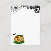 Carte D'accompagnement Le fantôme d'Halloween, chauve-souris, fantôme et  (Dos)