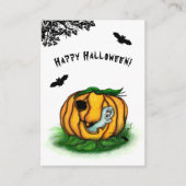 Carte D'accompagnement Le fantôme d'Halloween, chauve-souris, fantôme et  (Devant)