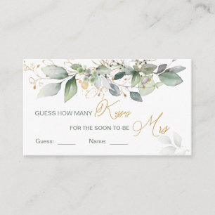 Carte D'accompagnement Le feuillage de verdure devine le nombre de baiser