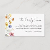 Carte D'accompagnement Le jeu de la culotte | Fête des mariées Boho Fleur (Devant)