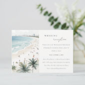 Carte D'accompagnement Le littoral Miami Beach Palm Tree Réception de mar (Debout devant)