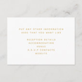 Carte D'accompagnement Le marbre rose et or les détails mariage (Dos)