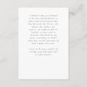 Carte D'accompagnement Le Mariage d'Elegant Bride annonce une crête monog (Dos)