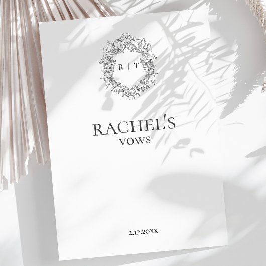 Carte D'accompagnement Le Mariage d'Elegant Bride annonce une crête monog