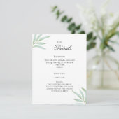 Carte D'accompagnement Le Minimaliste Tropical Détails (Debout devant)