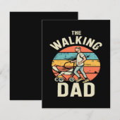 Carte D'accompagnement le papa qui marche (Devant / Derrière)