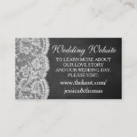 Carte D'accompagnement Le site de la collection de Mariages Chalkboard &<br><div class="desc">La collection Chalkboard & dentelle est un design étonnant avec un bel arrière - plan effet Chalkboard avec une coupe en dentelle blanche vintage romantique. Ces cartes d'insertion de site web mariage peuvent être personnalisées pour votre occasion spéciale et feraient l'insert parfait assorti pour toute suite de mariage rustique, douche...</div>