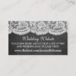 Carte D'accompagnement Le site de la collection de Mariages Chalkboard &<br><div class="desc">La collection Chalkboard & dentelle est un design étonnant avec un bel arrière - plan effet Chalkboard avec une coupe en dentelle blanche vintage romantique. Ces cartes d'insertion de site web mariage peuvent être personnalisées pour votre occasion spéciale et feraient l'insert parfait assorti pour toute suite de mariage rustique, douche...</div>