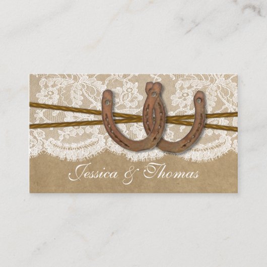 Carte D'accompagnement Le site de la collection Kraft, Lace & Horseshoe (Devant)