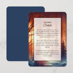 Carte D'accompagnement Le Sortilège Boisé de Mariage des Feuilles qui Tom