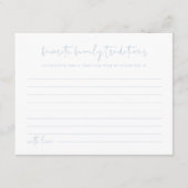 Carte D'accompagnement LEAH Vibrant Pastel Bleu Famille Traditions (Devant)