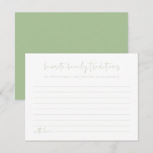 Carte D'accompagnement LEAH Vibrant Pastel Green Spring Traditions famili