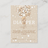 Carte D'accompagnement Légère tombole de couches Brown baby shower d'atte (Devant)