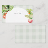 Carte D'accompagnement Légumes de bébé cultivés localement (Devant / Derrière)