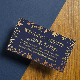 Carte D'accompagnement L'élégante collection de Mariages floraux marine e