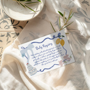 Carte D'accompagnement Lemon Baby Boy Détails du Registre Cadeau
