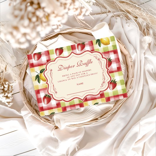 Carte D'accompagnement Lemon Berry Picnic Diapper Raffle