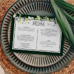 Carte D'accompagnement Lemon Border Emerald Green Détails du Mariage<br><div class="desc">Ce Lemon Border Emerald Green Détails Mariage La conception de la carte est un choix brillant pour créer une esthétique élégante et belle pour votre mariage ou toute autre occasion spéciale. Blanc classique avec typographie noire sophistiquée et calligraphie chic donne un ton de style moderne mais traditionnel. Les bordures et...</div>