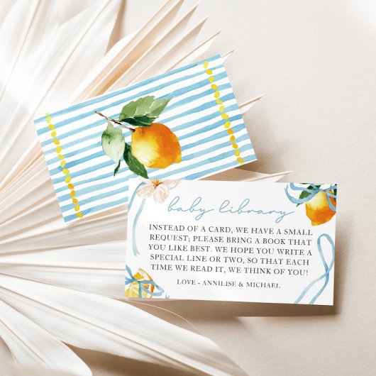 Carte D'accompagnement Lemon & Bows Boys Books for Baby Library