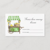 Carte D'accompagnement Lemon citrus - guess how many kisses bridal game (Devant)