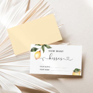 Carte D'accompagnement Lemon devine combien de baisers jeu de nage