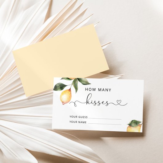 Carte D'accompagnement Lemon devine combien de baisers jeu de nage