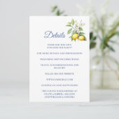 Carte D'accompagnement Lemon Enclosure Card Details (Debout devant)