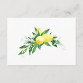 Carte D'accompagnement Lemons Blossom Mariage Détails de la réception (Dos)