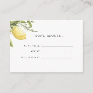 Carte D'accompagnement Lemons Sage green Chanson Demande de mariage