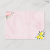 Carte D'accompagnement Léonade Pink Or Floral Baby Diaper Raffle (Dos)