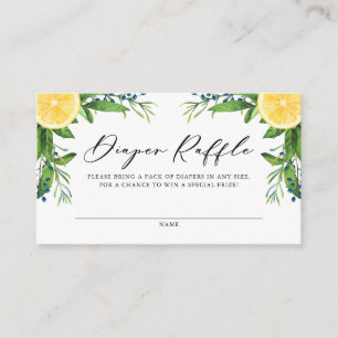 Carte D'accompagnement Léons et Baby showers de baies bleues