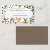 Carte D'accompagnement Les Animaux De Bois Devinent Combien De Chaussette (Devant / Derrière)