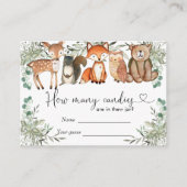 Carte D'accompagnement Les Animaux Des Bois Devinent Combien De Candies (Devant)