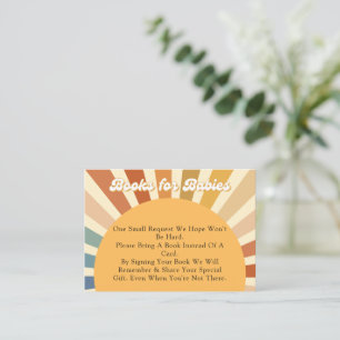 Carte D'accompagnement les années 70 Baby shower Bohemian Douche Boho Sun