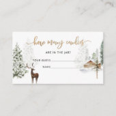 Carte D'accompagnement Les cerfs de forêt de bois devinent combien de bon (Devant)