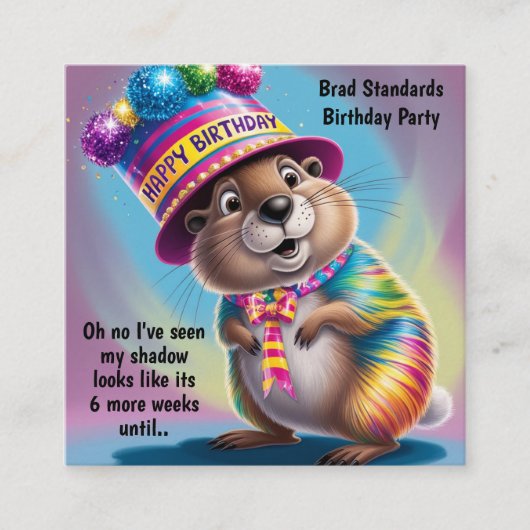 Carte D'accompagnement les couleurs psychédéliques de la marmotte voient (Devant)