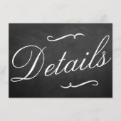 Carte D'accompagnement Les détails de la collection de mariage Fancy Chal (Devant)