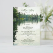 Carte D'accompagnement Les détails de la réflexion sur le lac rustique ev (Debout devant)